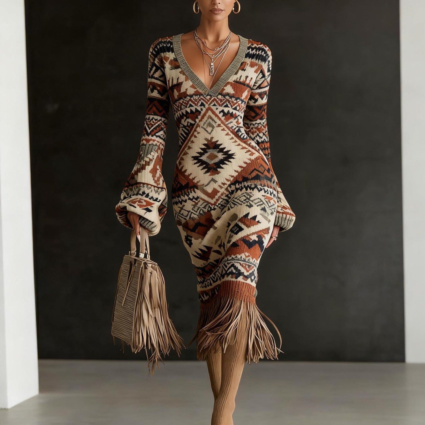 Creative Knitted Sweater Dresses For Women