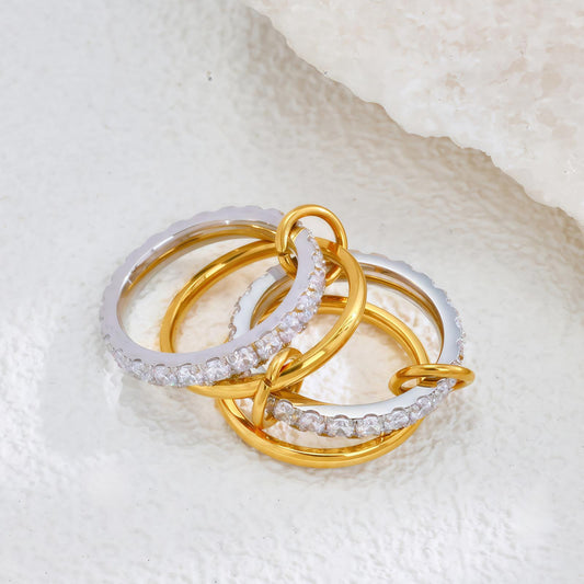 High-end Niche-design Titanium Steel Ring From Europe And America