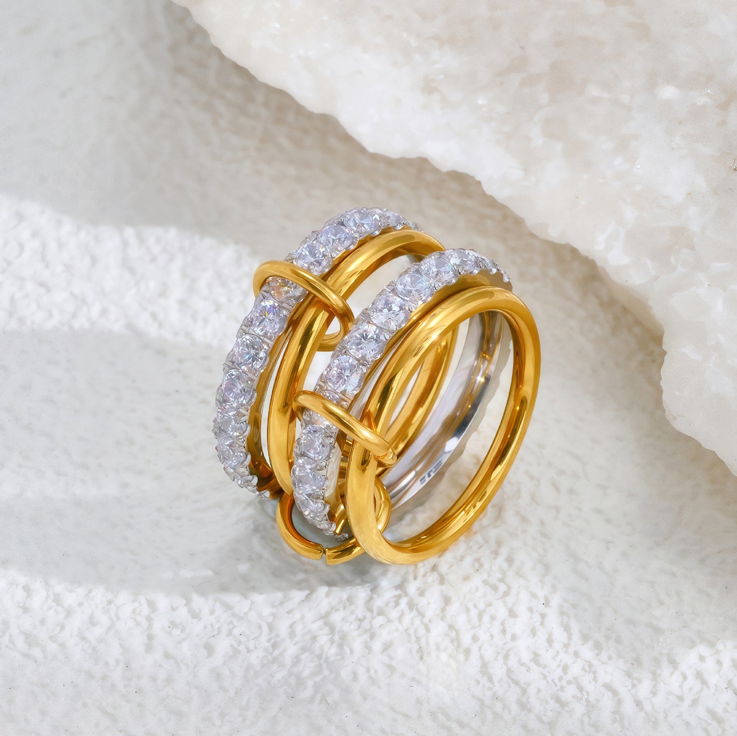 High-end Niche-design Titanium Steel Ring From Europe And America