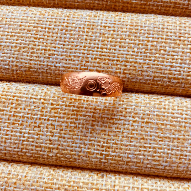 Purple Copper Men's Fortune-Bringing Red Copper Ring