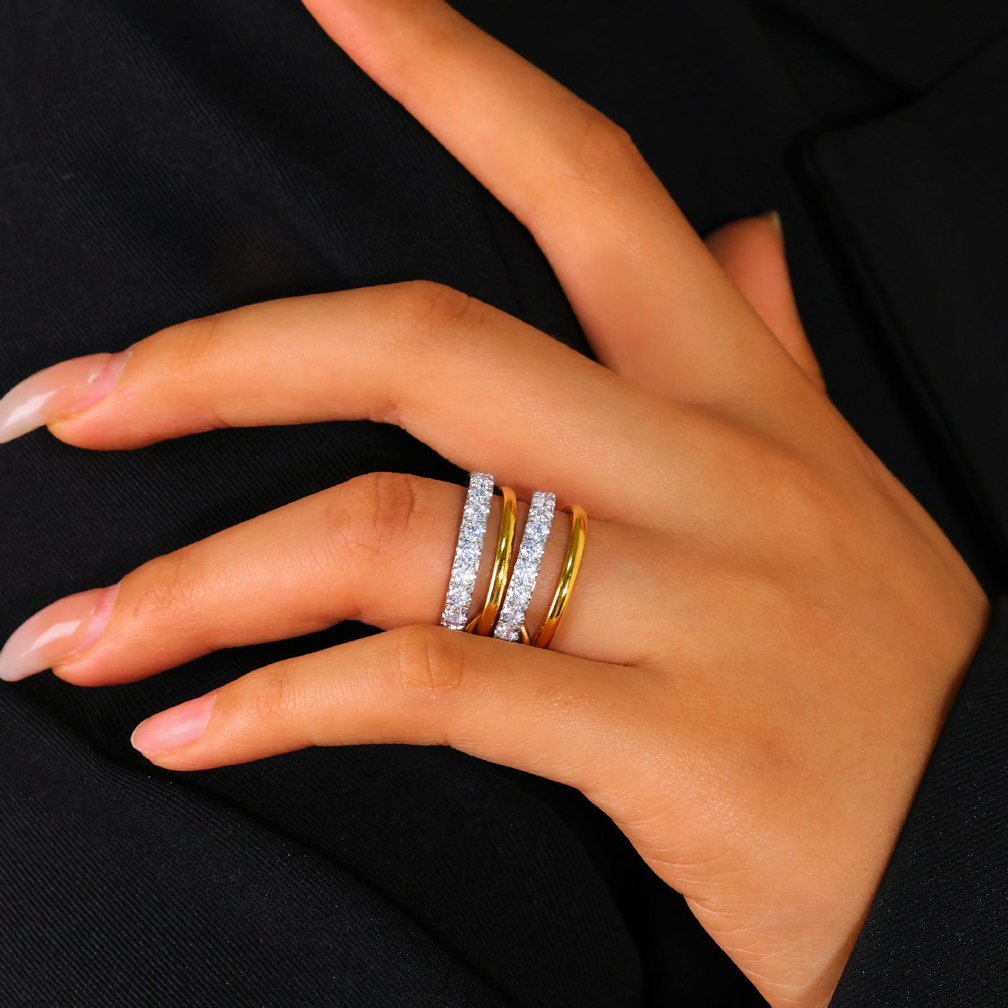 High-end Niche-design Titanium Steel Ring From Europe And America