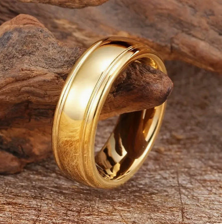 Fashionable Couple Double-Layer Zircon Ring Set