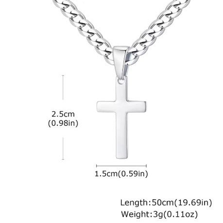 European And American Stainless Steel Cross Necklace
