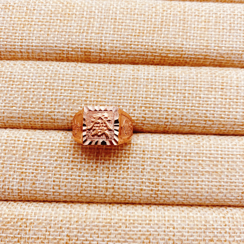 Purple Copper Men's Fortune-Bringing Red Copper Ring