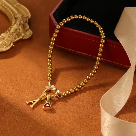 Customized Triangular Birthstone Bracelet