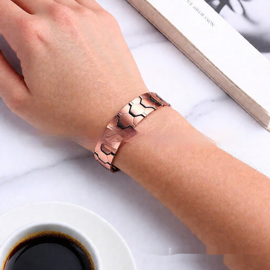 Double-row Spherical Magnetic Pure Copper Bracelet