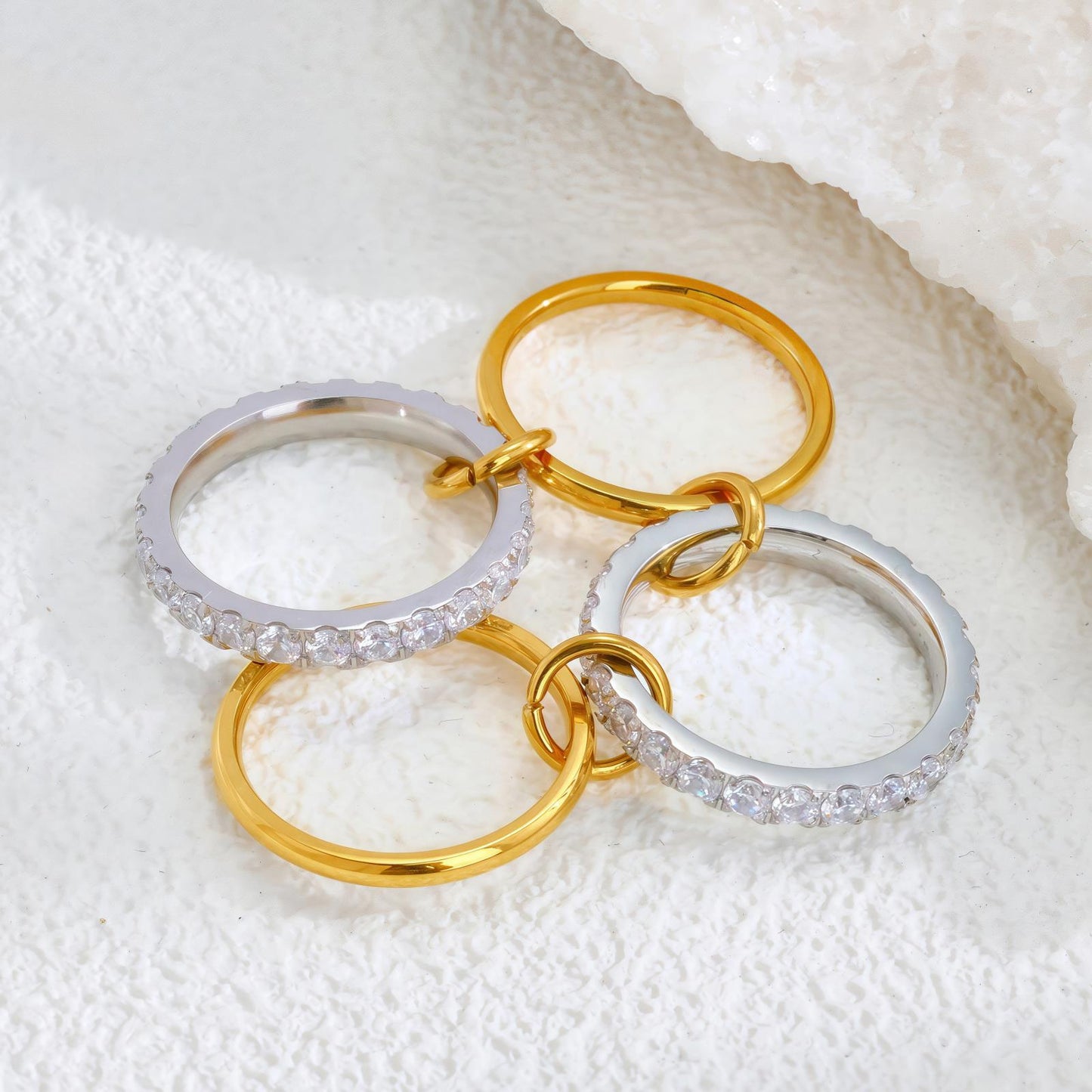 High-end Niche-design Titanium Steel Ring From Europe And America